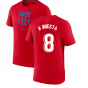 2022-2023 Barcelona Evergreen Crest Tee (Red) (A INIESTA 8)