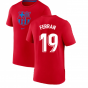 2022-2023 Barcelona Evergreen Crest Tee (Red) (FERRAN 19)