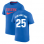 2022-2023 Barcelona Swoosh Club Tee (Blue) (AUBAMEYANG 25)