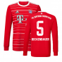 2022-2023 Bayern Munich Long Sleeve Home Shirt (BECKENBAUER 5)