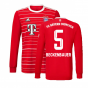 2022-2023 Bayern Munich Long Sleeve Home Shirt (Kids) (BECKENBAUER 5)