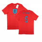 2022-2023 England World Cup Crest Tee (Red) (Stones 5)