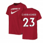 2022-2023 Liverpool Swoosh Tee (Red) - Kids (CARRAGHER 23)