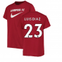 2022-2023 Liverpool Swoosh Tee (Red) (LUIS DIAZ 23)