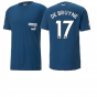 2022-2023 Man City Casuals Tee (Blue) (DE BRUYNE 17)