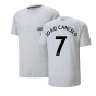 2022-2023 Man City Casuals Tee (Light Grey) (JOAO CANCELO 7)