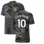 2022-2023 Man City Pre-Match Jersey (Black) (Your Name)