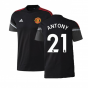 2022-2023 Man Utd Training Tee (Black) (ANTONY 21)