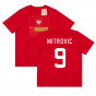 2022-2023 Serbia Ftbl Core Tee (Red) (MITROVIC 9)