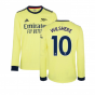 Arsenal 2021-2022 Long Sleeve Away Shirt (WILSHERE 10)