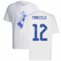 Real Madrid 2021-2022 Training Tee (White-Blue) (MARCELO 12)