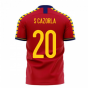 Spain 2024-2025 Home Concept Football Kit (Libero) (S CAZORLA 20)