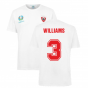 Wales 2021 Polyester T-Shirt (White) (WILLIAMS 3)