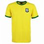 Brazil 1970's World Cup Retro T-Shirt - Yellow/Green